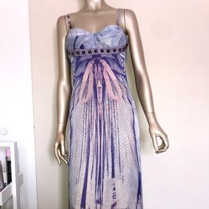 Roberto Cavalli bustier gown with detachable strap